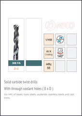 Solid carbide twist drills( 8D )